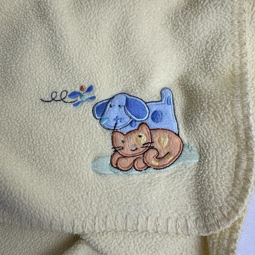 Circo Baby Target Yellow Fleece Baby Blanket Blue Dog Orange Cat Lovey